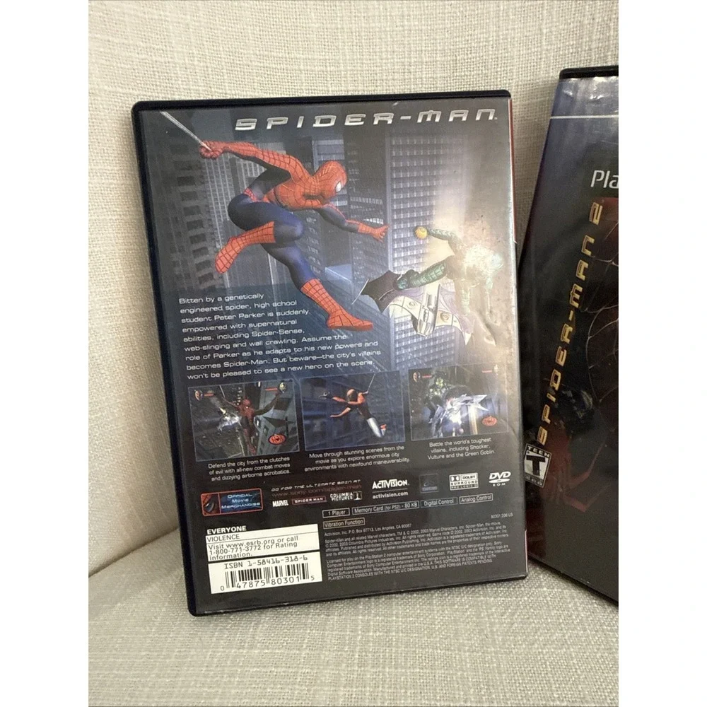 Spider-Man & Spider-Man 2 PS2 (Sony PlayStation 2) CIB Complete‎ Great Condition